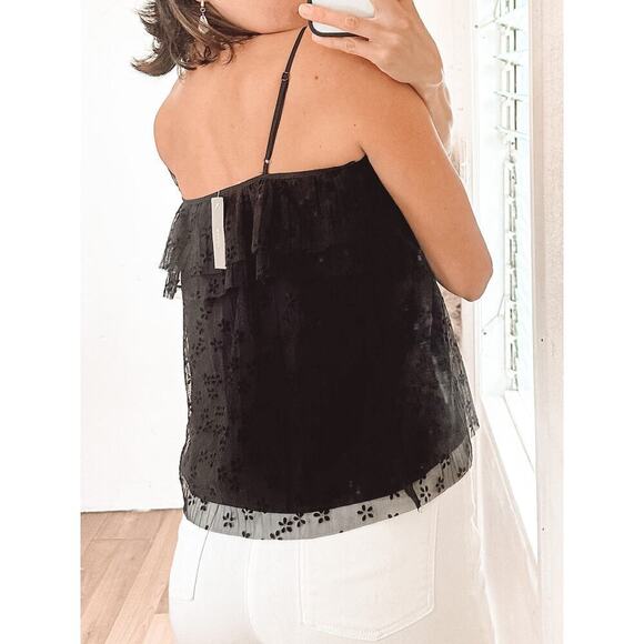 J. Crew Flutter Lace Tank Cami Women's Size XS G8413 - Picture 2 of 9